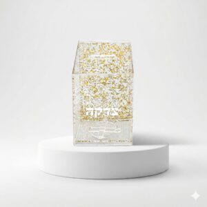 קופת צדקה אקריליק זהב