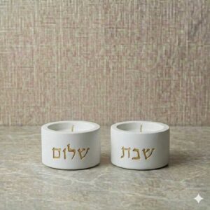 פמוטים בטון - לבן זהב נמוך